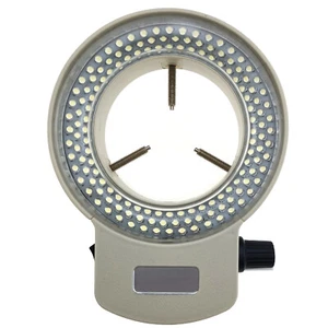 Anillo Microscopio Fuente de Luz 144 LED Brillo Ajustable Iluminador Lámpara Bombilla - Imagen 1 de 10