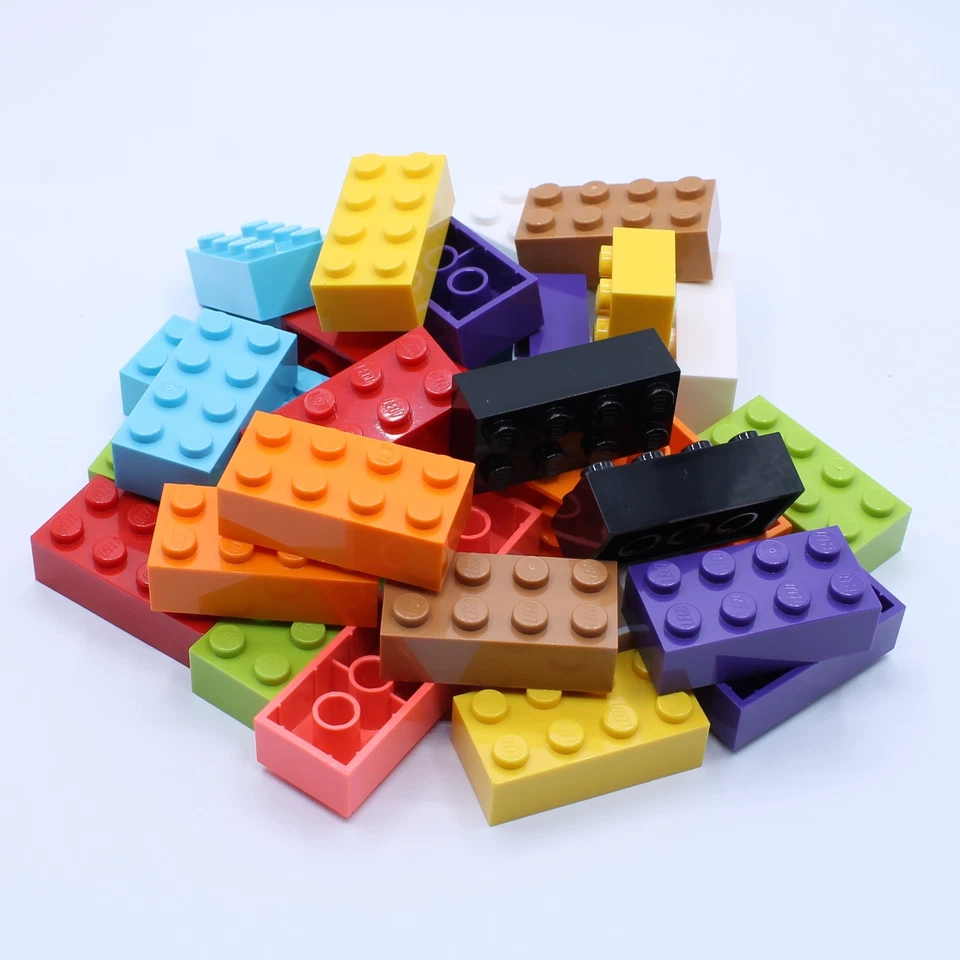 LEGO® Steine 2x4 3001 - Basic Classic Standard - Gelb Rot Orange Bunt - NEU - Bild 1 von 1