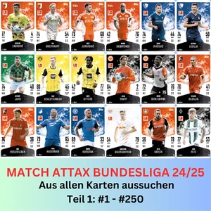 Topps Match Attax Bundesliga 2024/2025 - Einzelkarten zum Aussuchen 1-250 -24/25 - Bild 1 von 234