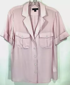 Camisa de campamento J.CREW Talla XS Manga Corta 100% Seda ROSA SUAVE Estilo AY709 $118 - Imagen 1 de 10