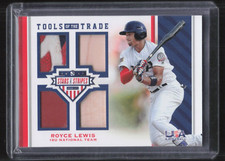 2017 Panini USA Stars & Stripes Royce Lewis Tools of The Trade Quad Patch /25