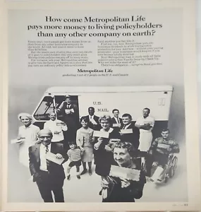 Metropolitan Life Insurance 1966 Vintage Ad Company on Earth 14"x10" - Imagen 1 de 1