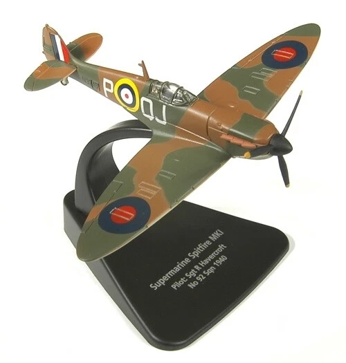 OXFORD 1/72 SUPERMARINE SPITFIRE MKI DIECAST MODEL PLANE AC001 - Image 1 of 1