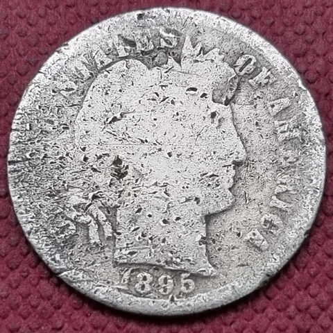 1895 O Barber Dime 10c Key Date Circulated Details #57708 Cover