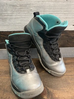 Nike Jordan 10 X Retro 30th Lady Liberty Silver Shoes 705179 045 Youth Size 6 - Image 1 of 4
