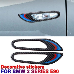 Set Real Carbon Fiber Side Fender Panel Cover Trim For BMW E90 E92 E93 2005-2012 - Bild 1 von 7