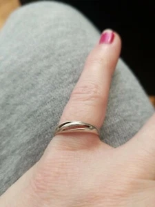 STERLING SILVER OPEN/SLIT BAND RING SZ 5 - Picture 1 of 3