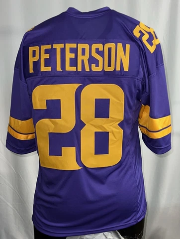 Adrian Peterson unsigned Pro-Edition purple Football Jersey XL Cover