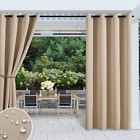 Deck Curtains For Outdoor Room Darkening Waterproof Grommet Top Energy Saving Bl