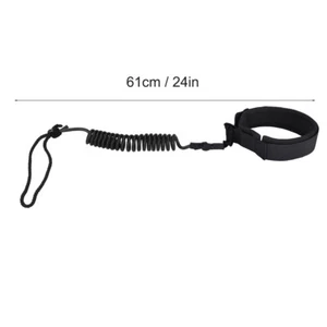 (black)Board Coiled Board Leash Sturdy Surfboard Leash For Body Board MU - Picture 1 of 11