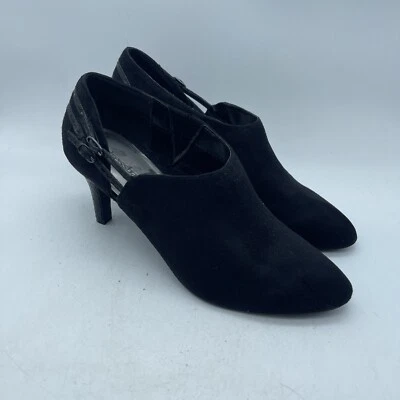 Botines sin cordones de gamuza sintética Virtue negros Dress Barn para mujer talla 6,5 M Foto 1 de 4