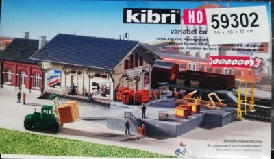 KIBRI 59302 Kit scalo merci ferroviario scala H0 - Immagine 1 di 4
