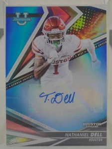 Nathaniel "Tank" Dell 2022 Bowman Best U Blue Refractor Auto #/150 BA-ND Houston - Picture 1 of 2