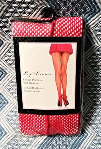 Leg Avenue Nylon Red Fishnet with Backseam Pantyhose One Size Halloween NEW - Picture 1 of 2