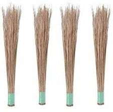 Natural Coconut Leaf Grass Broom Stick (Teela/Nariyal Jhadu) - Pack of 4