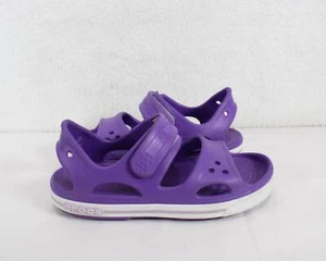 Crocs Crocband II Kids Sandals Kids Size 3 Neon Purple FW057 - Picture 1 of 12