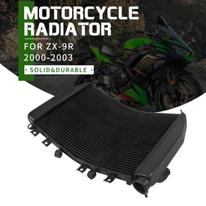 Radiator Cooler Cooling For Kawasaki Ninja ZX-9R ZX9R 2000-2003 Black Aluminum - Picture 1 of 7