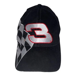Vintage Dale Earnhardt Hat Cap Strap Back Winners Circle Flag Big Logo Black - Picture 1 of 7