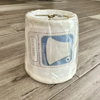 Nuevo Mini Clip de Tambor de Tela de Lino Blanco Hecho a Medida Pantalla de Lámpara 4x4 Foto 1 de 4