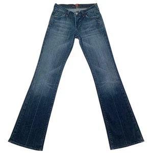 7 For All Mankind Women’s Flare Jeans Made in USA Y2K Size 25 - Picture 1 of 7