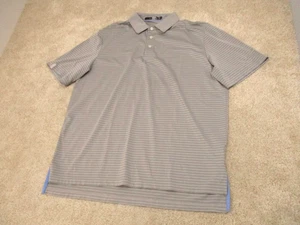 Polo da golf RLX Ralph Lauren manica corta uomo grande a righe grigia - Foto 1 di 10