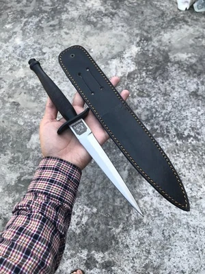 Ejército Británico Fairbairn Sykes Comando Daga Cuchillo Bota Daga con Funda Foto 1 de 3