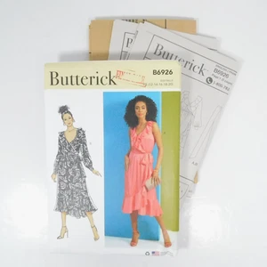 Butterick6926 Misses Dress Sash Pattern Size 12-20 Uncut Ruffle Pullover Flounce - Picture 1 of 8