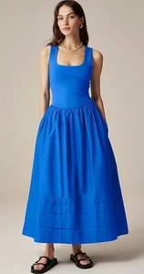 J.Crew Drop-waist mixy dress Blue Minimalist Size Petite Medium New NWT - Picture 1 of 3