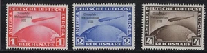 WC1_33867 H. GERMANY. Rare 1933 ZEPPELIN air set. Sc.C43-C45. MLH - Picture 1 of 1