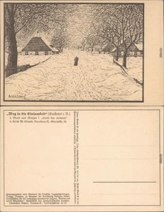 Niedereinsiedel Dolní Poustevna Weg in die Einsamkeit von Erich W. Eiland 1940 - Picture 1 of 3