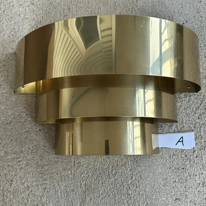 Mid-Century Retro Brass Plated 3-Tiered Wall Sconce VTG Mid Century Modern *A* - Picture 1 of 12