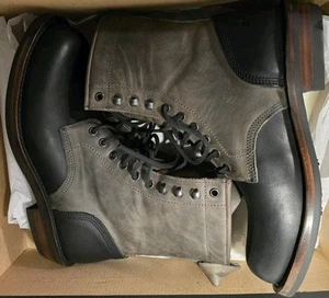 New! Urban Wolf Club Axeman Size 8.5D - Steel Grey/Black Two-tone Boots 8" - Picture 1 of 11