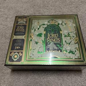 Lord of the Rings Jigsaw Puzzle 1,000 Pieces Gold Foil 25.6x25.6" Gandalf Frodo - Picture 1 of 4