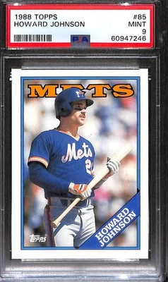1988 TOPPS #85 HOWARD JOHNSON PSA 9 Mint 60947246  - Image 1 of 3