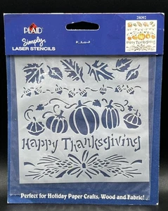 NEU/Neu in Verpackung Vintage Plaid Simply Laser Schablone 5"x5" Julie Schreiner Thanksgiving 28092 - Bild 1 von 4