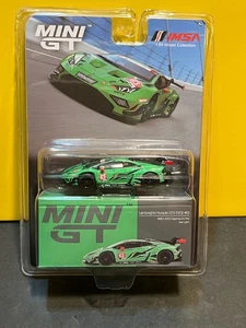 1/64 MINI GT 2024 IMSA LAMBORGHINI HURACAN GT3 EVO2 #63 IRON LYNX DAYTONA GREEN - Picture 1 of 2