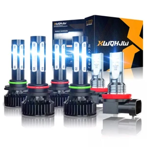 For Mitsubishi Lancer 2008-2017 6x LED Headlight High Low Beam + Fog Light Bulbs - Foto 1 di 9