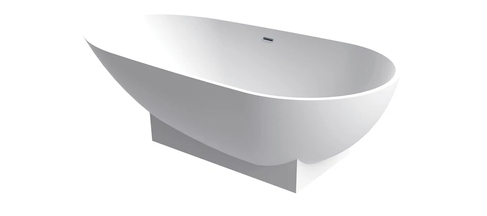 Aquabrass Aquabagno Turks B0016WHGL 71" Bañera Independiente con Drenaje Lineal Nueva Foto 1 de 4