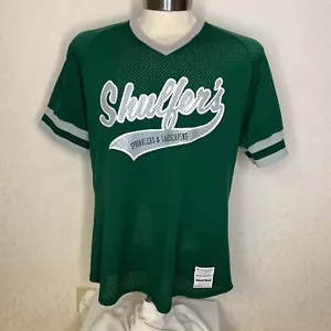 Vtg 80s Sand Knit Shulfer's Sprinklers Landscaping Baseball Jersey L Medalist - Picture 1 of 4