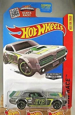 Hot Wheels Walmart #11 Zamac #181 HW 2015 Race-Track Aces '68 Mercury Cougar Foto 1 de 4
