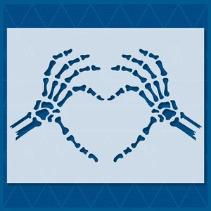 Skeletons Skull Hands Stencil – Gothic, Halloween, Horror, Spooky, Tattoo Art - Picture 1 of 5