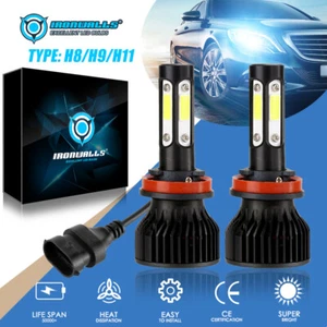 Pair H11 LED Headlight Super Bright Bulbs Kit 6500K White 360000LM High/Low Beam - Picture 1 of 12