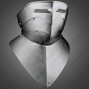 Halloween Medieval Larp Gótico Acero Armadura Traje Gorget Antes con doble caída - Imagen 1 de 4
