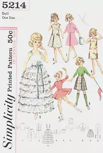 Simplicity 5214 Fashion Doll 12" Tammy & Jan Clothes Sewing Craft Pattern Cut - Picture 1 of 2