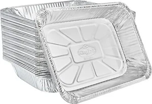 Extra Heavy Duty Disposable Foil Pans For Baking (100 Pack) Roasting & Chafing - Picture 1 of 6