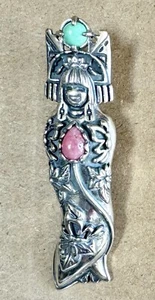 Carolyn Pillack American West Sterlingsilber KACHINA Tänzerin Verzauberer Anhänger - Bild 1 von 3