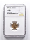 MS70 1989 $5 American Gold Eagle 1/10 Oz Gold NGC *9517