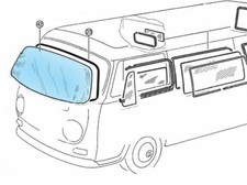 Windshield Rubber Weatherstrip Seal w/ Trim Groove Type 2 Bus Baywindow 68-79