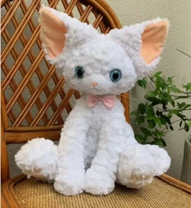 Adorable White Curly Hair Cat Plush Toy – 14" Stuffed Animal | Perfect Gift - Picture 1 of 5