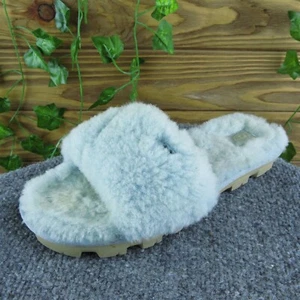 UGG Cozette Women Slide Shoes Size 7 Medium Blue Fabric Slip On - Picture 1 of 10
